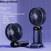 mini ventilateur portable bleu